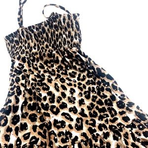 Girls Summer Dress Size 10 Justice Leopard Children Kids Elastic Straps